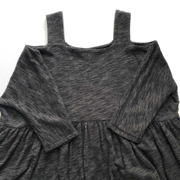 Free People One Body Cold Shoulder Gray Dress - Picture 4 of 12